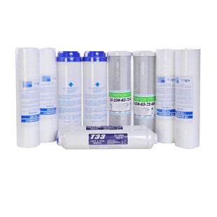 净水机PP棉活性炭T33滤芯套装 一年量支1235级10支净水r51u51通用
