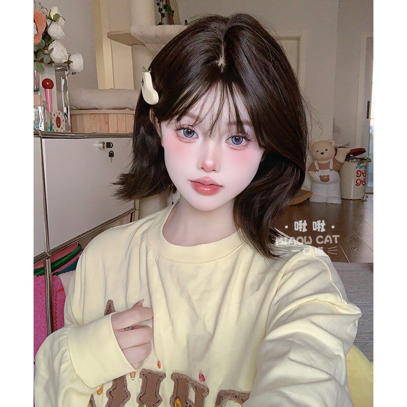 一口喵假发女日常网红短发波波头lolita自然jk全头套假发