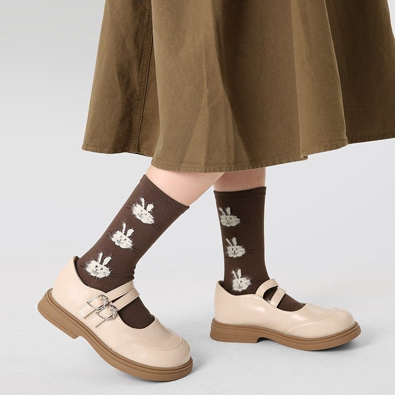 女童袜子纯棉春秋复古中筒袜儿童秋冬季无骨宝宝可爱小兔毛绒长袜,童装/婴儿装/亲子装,儿童袜子(0-16岁),淘宝优惠券,粉丝福利购,淘宝优惠卷