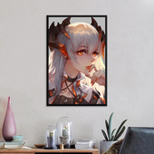 明日方舟数字油画diy油彩画手工定制手绘填充涂色颜料丙烯装 饰画