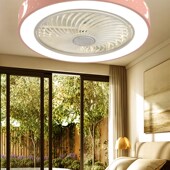 吸顶风扇灯超薄智能静音隐形吊扇灯餐厅卧室灯吊顶一体电风扇灯