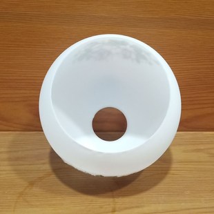 上下开口玻璃灯罩外壳吊灯灯罩奶白平口圆球磨砂灯罩灯具配件灯罩