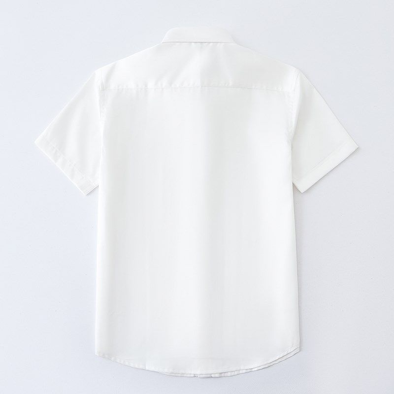 儿童红色衬衫长袖男孩女童礼服寸衫男童短袖大红衬衣小学生演出服