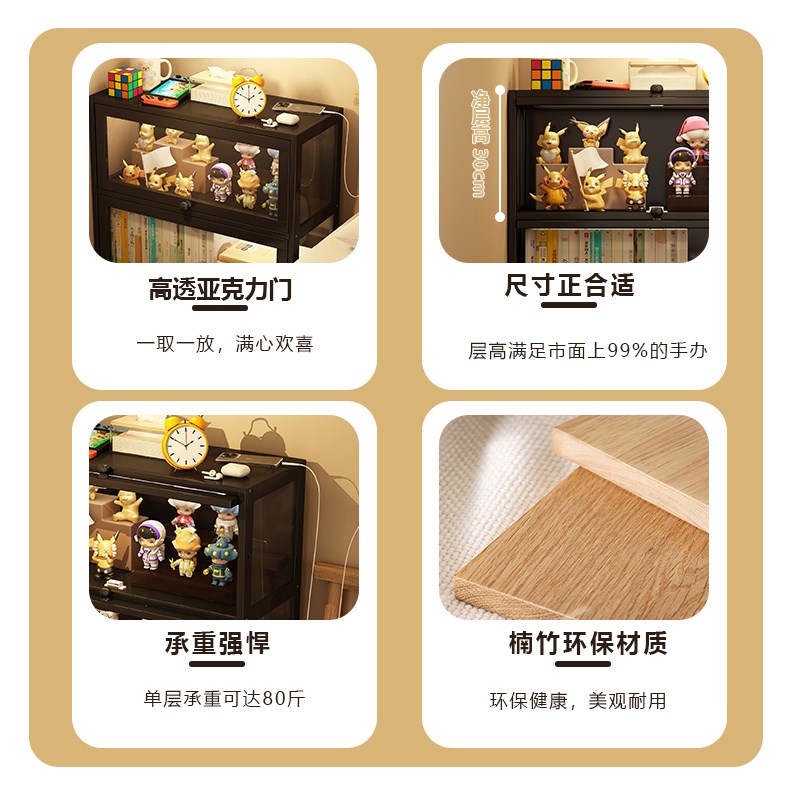 儿童床头柜创意替代品男孩房间卧室简易床头置物架侧边收纳柜小型