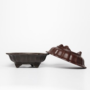 蔓木人紫砂宜兴紫砂花盆小盆景盆浅盆桌面多肉菖蒲精品手工古典