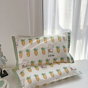 儿童全棉60支贡缎长绒棉枕套宝宝卡通幼儿园枕头套男孩女孩小枕套