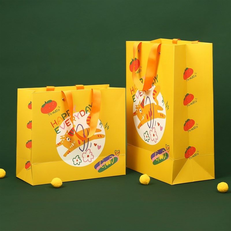 顾得猫宁可爱卡通手提袋礼品袋圣诞高级感儿童生日礼物包装纸袋子,节庆用品/礼品,糖盒/糖盒配件,淘宝优惠券,粉丝福利购,淘宝优惠卷