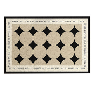 可裁剪家用星眠黑红入户门地垫耐磨脚垫丝圈蹭土门垫玄关地毯