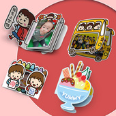 立体小机关卡diy幼儿园成长纪念册六年级儿童手册装 饰材料贴制作