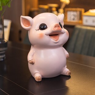 2024新款猪只进不出存钱罐大容量储钱罐摆件大人儿童男女孩储蓄罐