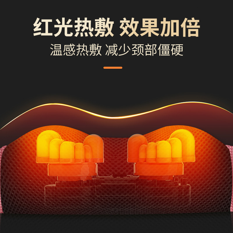 按摩枕家用电动肩颈椎按摩仪多功能家用腰部背部按摩器母亲节礼物