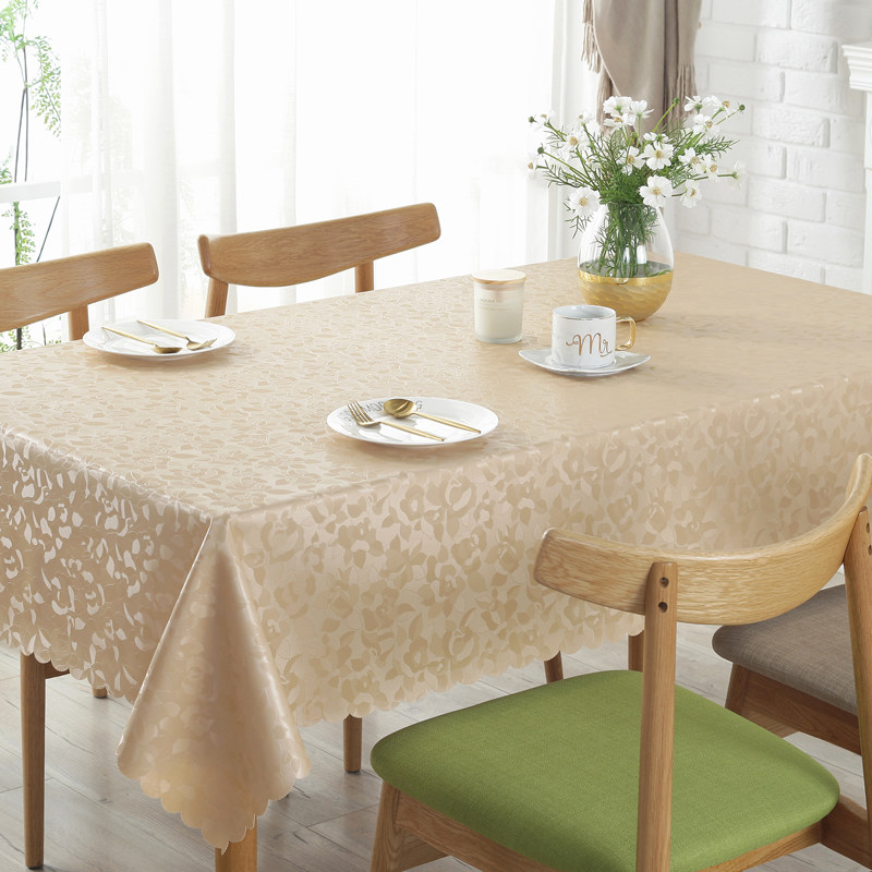 桌布防水防油免洗防烫餐桌布布艺酒店家用长方形台布茶几桌垫定制