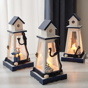 海洋风主题风灯装饰摆件地中海风格酒店餐厅沙滩活动摆台道具摆设