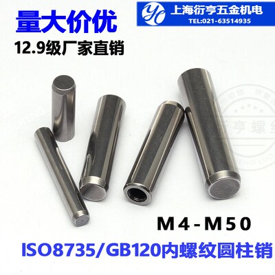12.9级内螺纹圆柱销GB120/ISO8735销钉25*50/55/60/70/80/100/200