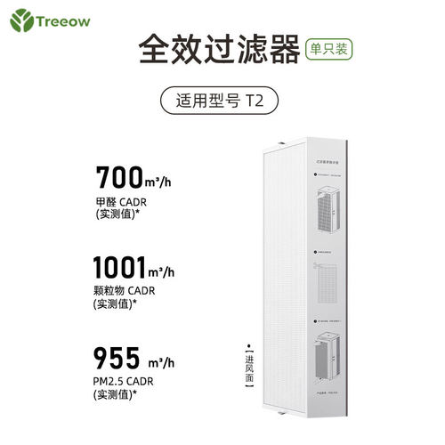 树新风 空气净化器滤芯 全效过滤器 适用型号T2