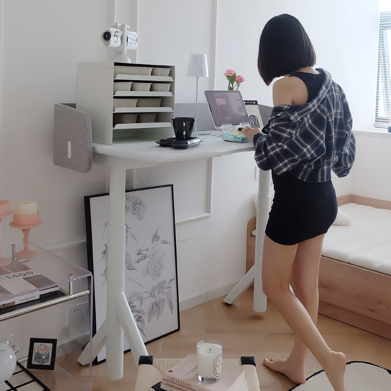 爱特屋 电动升降桌办公桌卧室电脑桌工作台智能学习白色书桌家用,住宅家具,电动升降桌,淘宝优惠券,粉丝福利购,淘宝优惠卷