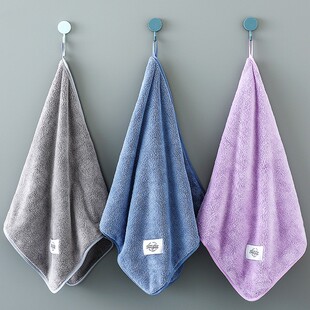 擦手毛巾擦手巾挂式超强吸水加厚厨房卫生间搽手帕抹手布插手干手