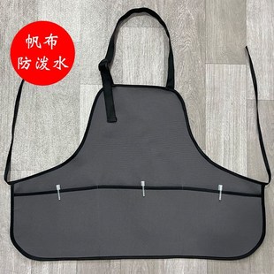 小个子短款围裙家用厨房夏季帆布透气女蛋糕奶茶店工作服定制印字