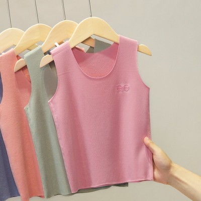 婴儿小背心儿童春秋男童德绒护肚女孩吊带内穿宝宝保暖中大童冬款