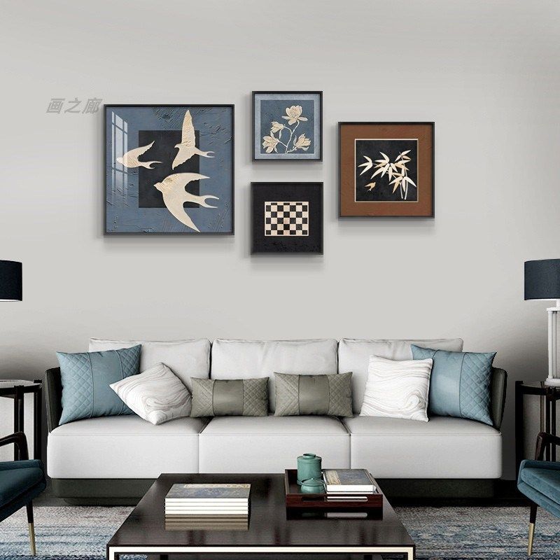 中古客厅沙发背景墙装饰画复古法式小从艺术挂画抽象餐厅组合壁画,家居饰品,现代装饰画,淘宝优惠券,粉丝福利购,淘宝优惠卷