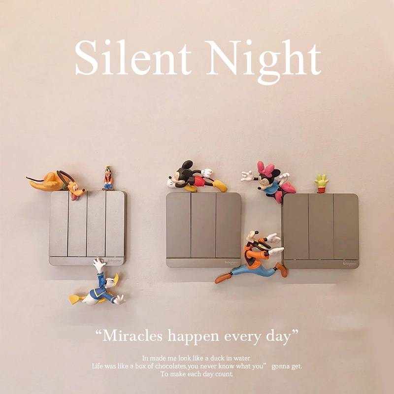 创意可爱卡通动物开关贴墙贴可视化门铃装饰品遮丑摆件公仔插座贴,家居饰品,开关贴,淘宝优惠券,粉丝福利购,淘宝优惠卷