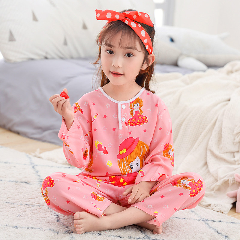 夏季儿童棉绸睡衣男童女童宝宝薄款绵绸中大童长袖套装男孩家居服,童装/婴儿装/亲子装,家居服套装,淘宝优惠券,粉丝福利购,淘宝优惠卷