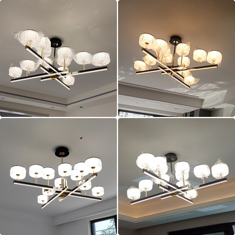 现代吊灯客厅水晶砂家用长条餐厅灯密封防尘卧室灯新款设计师吊灯,家装灯饰光源,客厅吊灯,淘宝优惠券,粉丝福利购,淘宝优惠卷