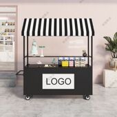 摆摊小推车移动集市手推车地摊车超市促销 车展示架景区花车摊位车