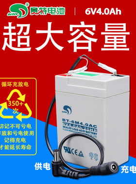 百鹰电子吊秤吊称配件电池电瓶6V4A吊钩秤充电器吊磅6伏4ah蓄电池