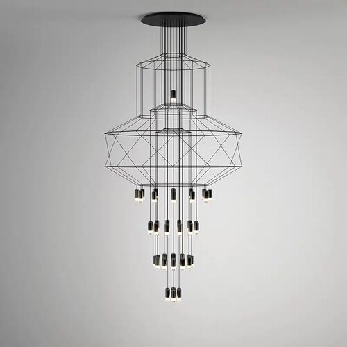 后现代大型客厅loft高层VIBIA 个性餐厅复式楼别墅几何极简线条灯