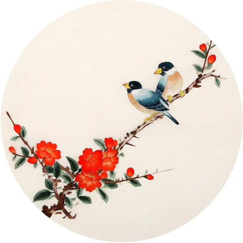 苏绣diy初学材料包 带针迹 喜上眉梢 花鸟 手工入门刺绣套件 绣花,居家布艺,苏绣,淘宝优惠券,粉丝福利购,淘宝优惠卷