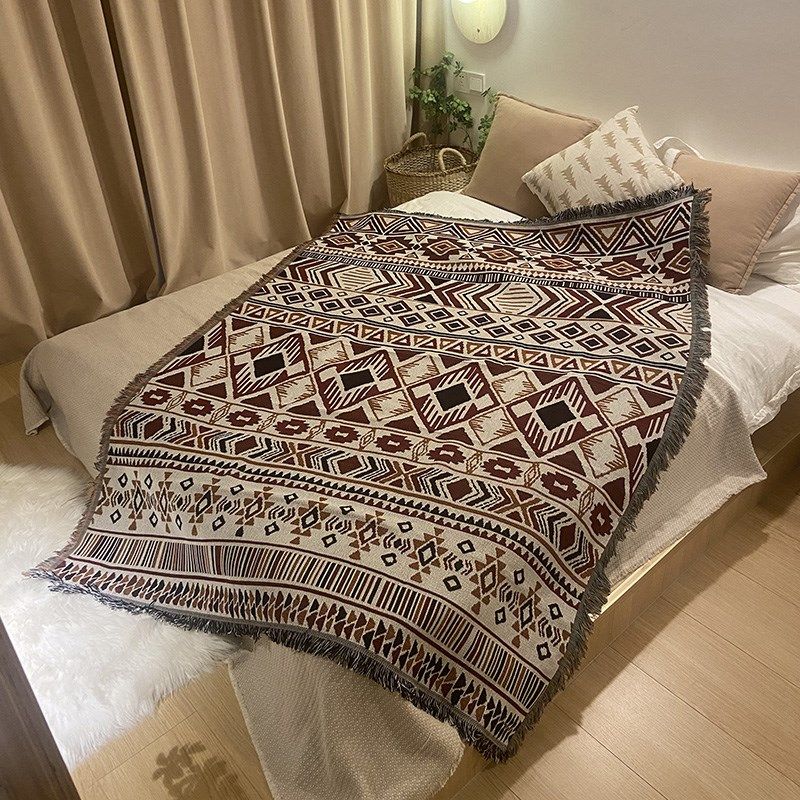 民族风几何小毯子波西米亚毛毯露营休闲毯午睡毯沙发盖毯民宿装饰,床上用品,休闲毯/毛毯/绒毯,淘宝优惠券,粉丝福利购,淘宝优惠卷