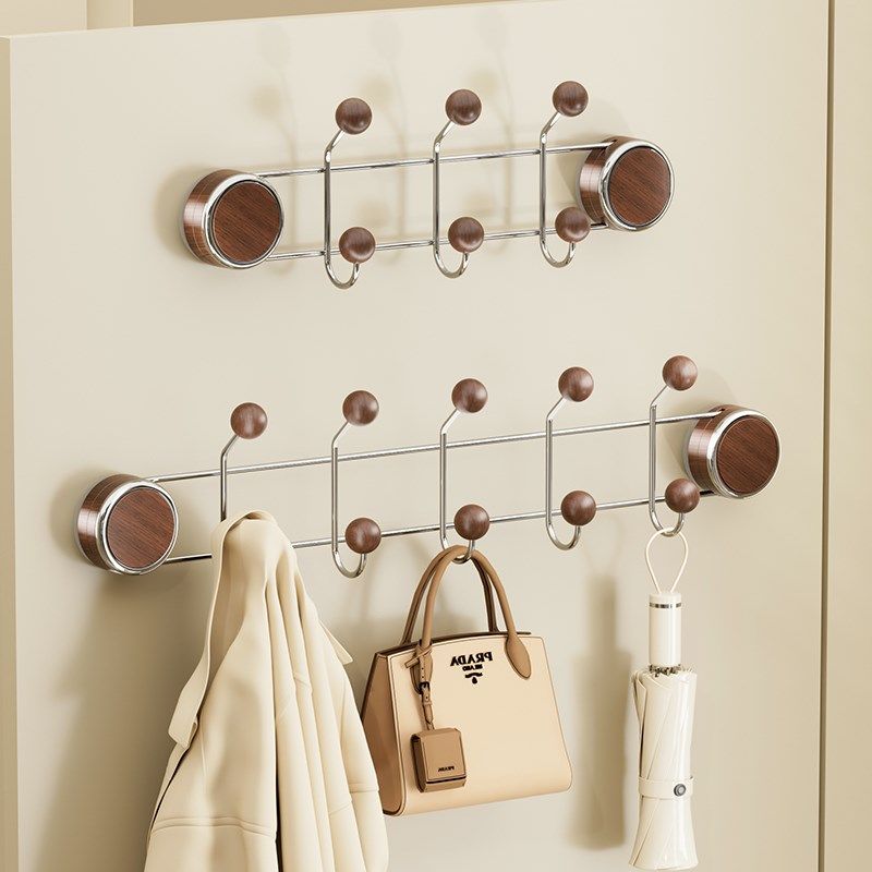 吸盘门后挂钩免打孔强力承重双层排钩墙上壁挂一排无痕挂衣架粘钩,收纳整理,挂钩/粘钩,淘宝优惠券,粉丝福利购,淘宝优惠卷