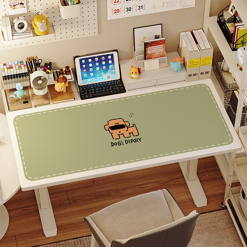 小狗书桌垫子儿童环保护眼皮革写字台学习桌布学生办公电脑桌面垫,居家布艺,桌布,淘宝优惠券,粉丝福利购,淘宝优惠卷