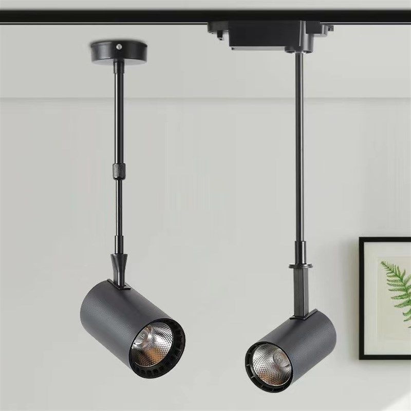 加长杆轨道射灯led灯服装店铺商用伸缩吊杆滑道轨射灯下挂导轨灯,家装灯饰光源,明装射灯,淘宝优惠券,粉丝福利购,淘宝优惠卷