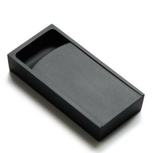 青果文房可携式迷你小砚台不干笔带盖子密封小楷朱砂歙县歙砚非老