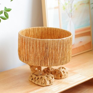 圆形水果盘果篮创意脚丫桌面零食糖果编织篮子客厅厨房置物收纳筐