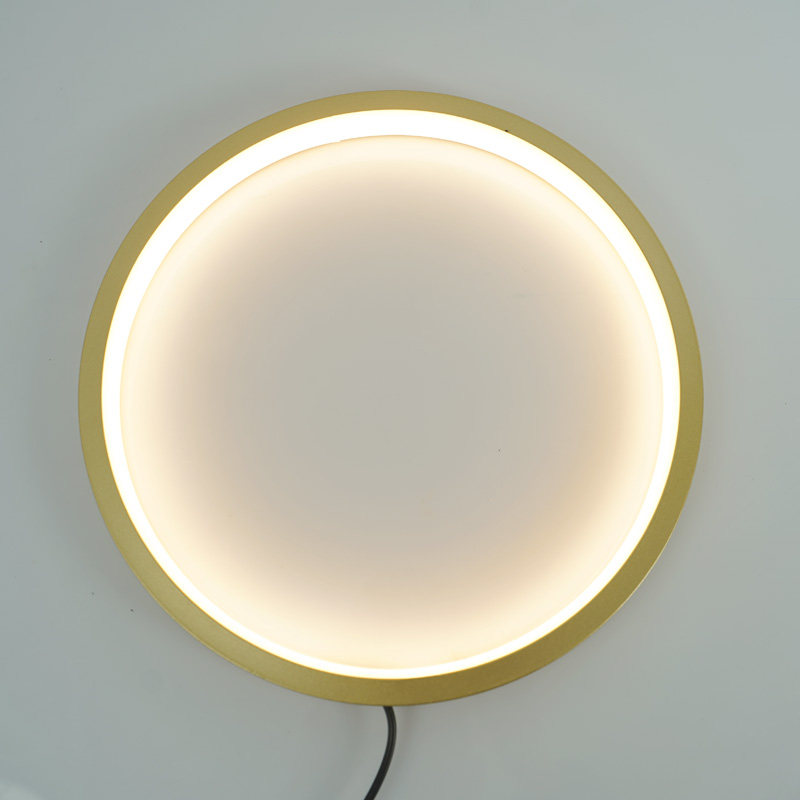 LED佛龛背景环形金色免打孔安装灯圈圆形可调光佛光圈灯DIY配件