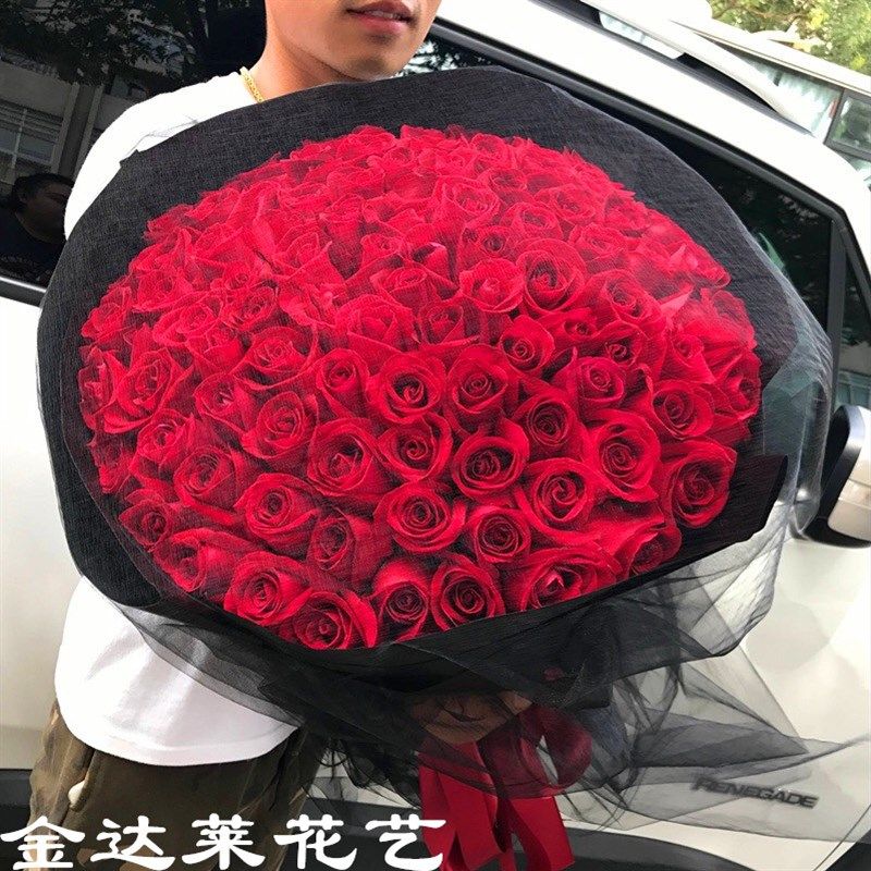 11枝33枝99枝红粉香槟玫瑰郁金香天津鲜花母亲节送女友长辈速递