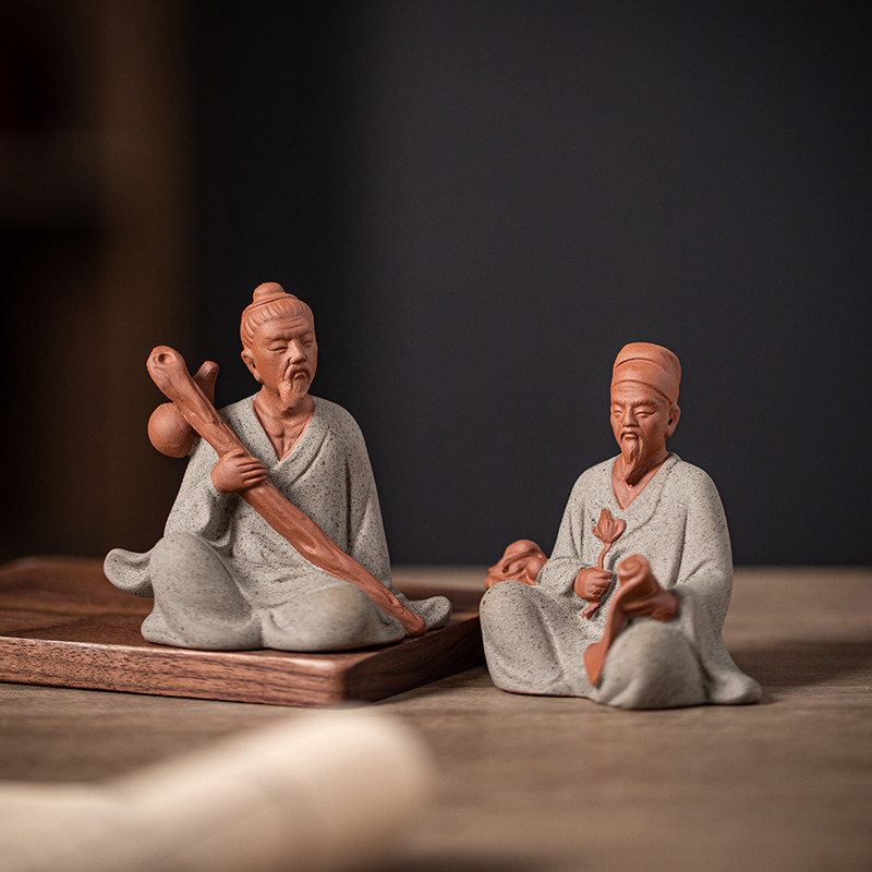中医古代名医神医华佗李时珍陶瓷人物雕像家居桌面装饰小号摆件