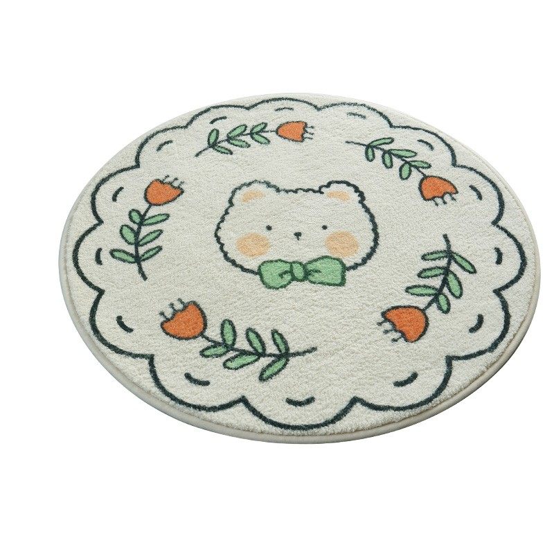 可爱卡通圆形儿童房卧室地毯床边地垫防滑爬行客厅家用转椅地毯,居家布艺,地毯,淘宝优惠券,粉丝福利购,淘宝优惠卷