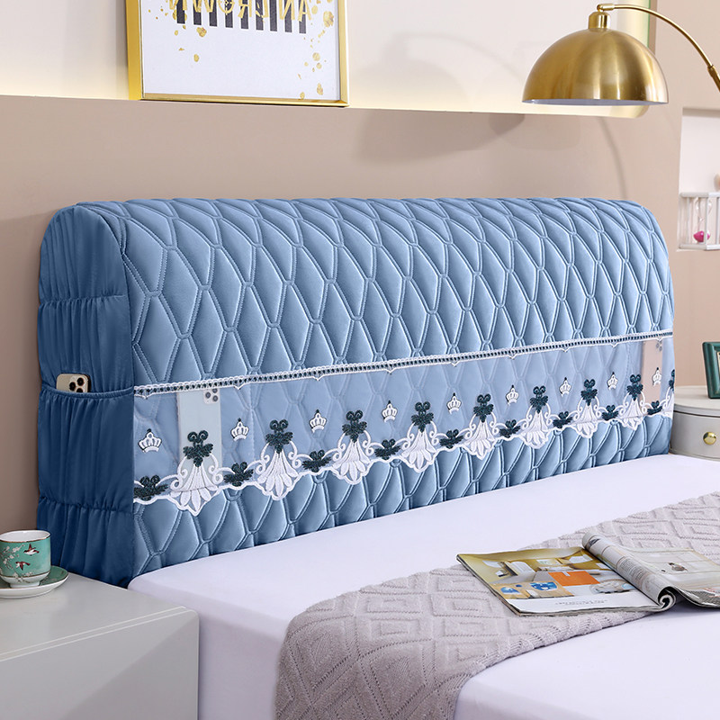加厚夹棉床头套罩高级靠垫四季通用软包靠背夹棉全包防尘罩床靠背,居家布艺,床头罩,淘宝优惠券,粉丝福利购,淘宝优惠卷