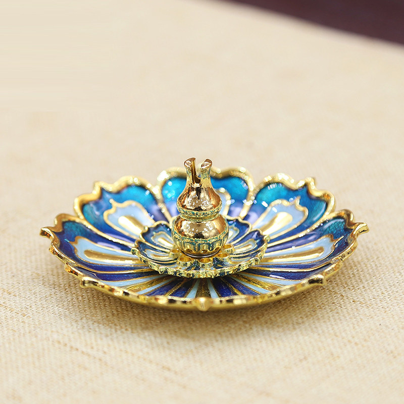 铜聚德 莲花多用香碟盘香线香香插 葫芦底座香托盘香架香道礼盒装,家居饰品,香薰炉,淘宝优惠券,粉丝福利购,淘宝优惠卷