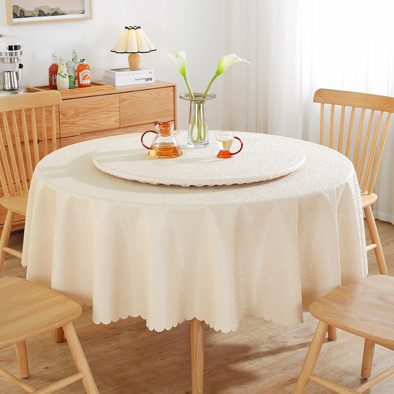 欧式桌布防水防油防烫免洗酒店饭店家用圆形大圆桌餐桌布餐垫桌布,居家布艺,桌布,淘宝优惠券,粉丝福利购,淘宝优惠卷