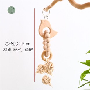 鹦鹉玩具藤球吊串啃咬球解闷磨牙玩具珍珠鸟玄凤牡丹文鸟攀爬玩耍