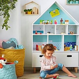 可比熊实木宝宝书架置物架落地儿童绘本架简约书柜多层玩具收纳架