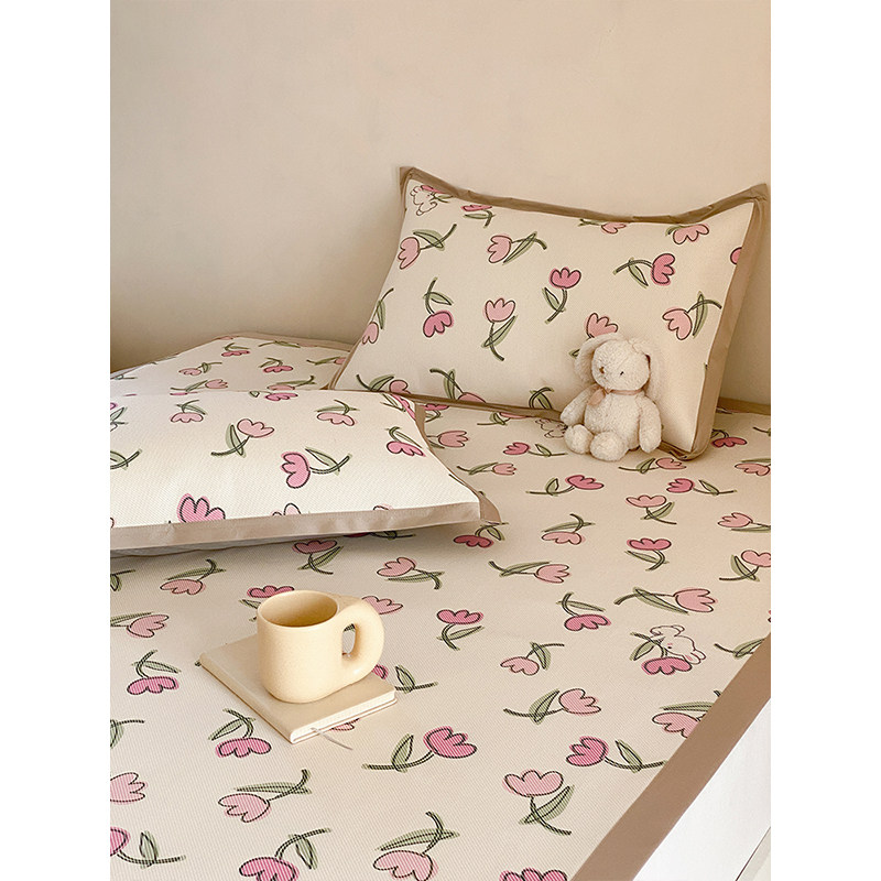 凉席三件套夏季儿童家用冰丝席可折叠水洗空调软席子单双人冰藤席,床上用品,藤席,淘宝优惠券,粉丝福利购,淘宝优惠卷