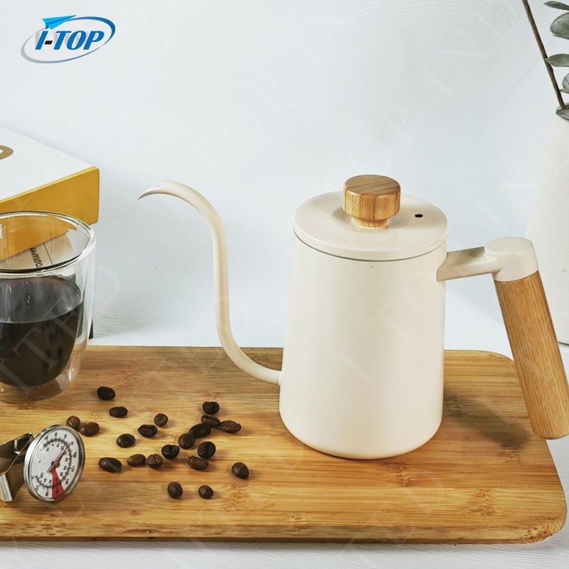 手冲咖啡壶304不锈钢挂耳长嘴壶细口壶带温度计防烫把手咖啡器具,餐饮具,手冲壶,淘宝优惠券,粉丝福利购,淘宝优惠卷