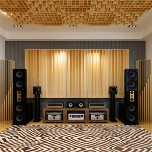 实木声学扩散板二次余数扩散体录音棚影音室屋顶声学反射板吸音板
