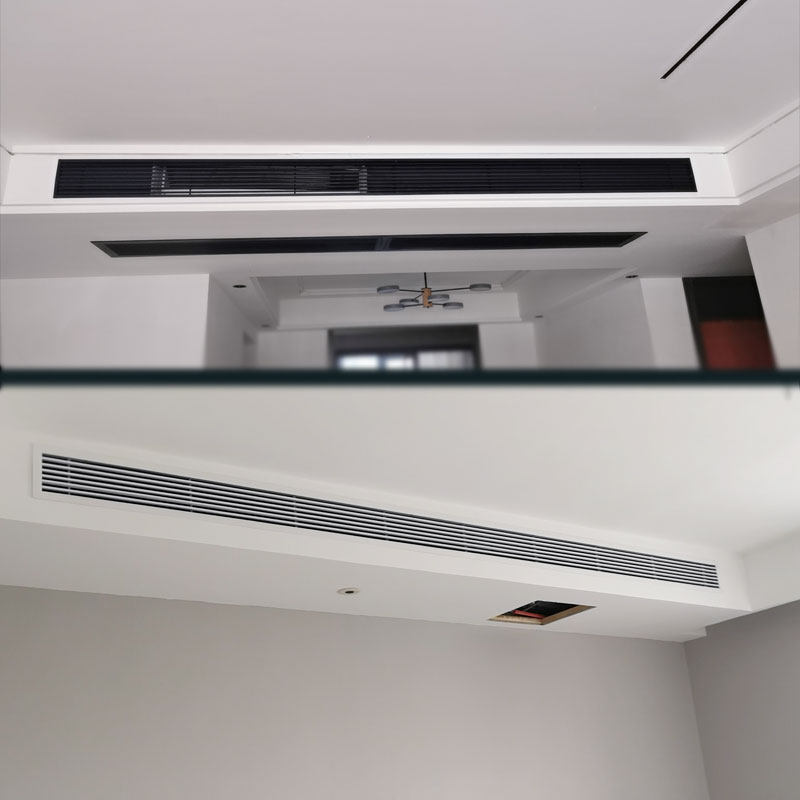 定制abs中央空调出风口格栅加长百叶装饰黑色极窄无边框风管机